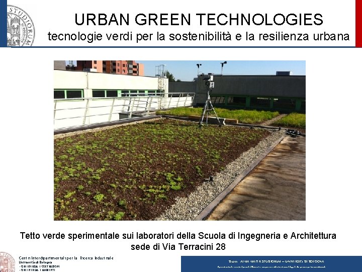 URBAN GREEN TECHNOLOGIES tecnologie verdi per la sostenibilità e la resilienza urbana Tetto verde