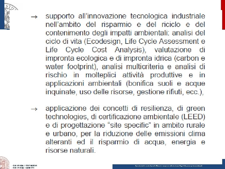 Centri Interdipartimentali per la Ricerca Industriale Università di Bologna - CIRI EDILIZIA E COSTRUZIONI