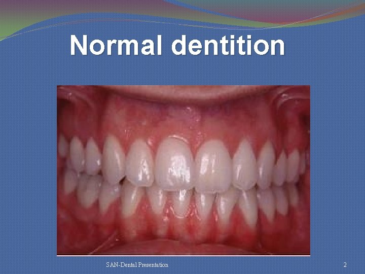 Normal dentition SAN-Dental Presentation 2 