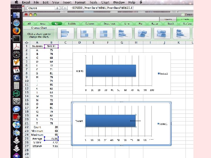 Average & Error Bars in Bar Graphs 