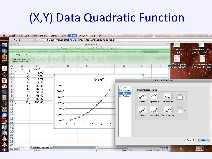 (X, Y) Data Quadratic Function 