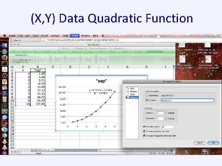 (X, Y) Data Quadratic Function (X, Y) Data Quadratic Function
