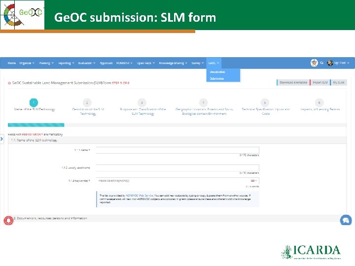 Ge. OC submission: SLM form 