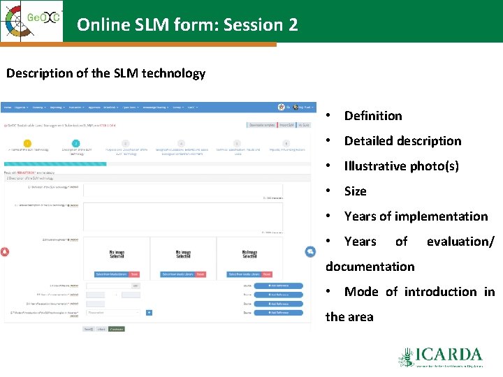 Online SLM form: Session 2 Description of the SLM technology • Definition • Detailed