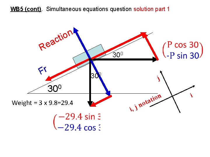 WB 5 (cont). Simultaneous equations question solution part 1 n o i t c