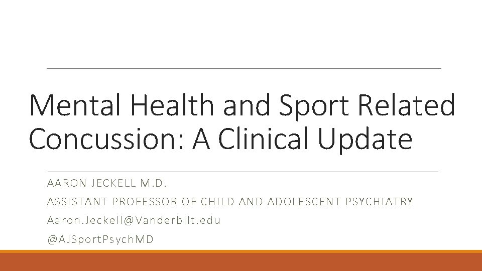 Mental Health And Sport Related Concussion A Clinical Mental Health And Sport Related Concussion A Clinical
