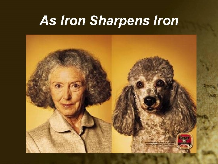 As Iron Sharpens Iron 