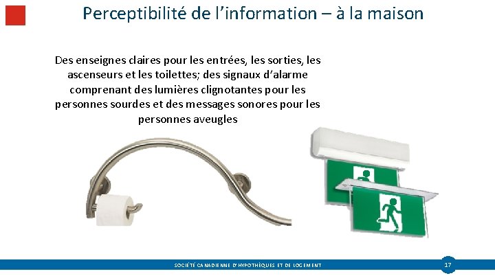 Perceptibilité de l’information – à la maison Des enseignes claires pour les entrées, les