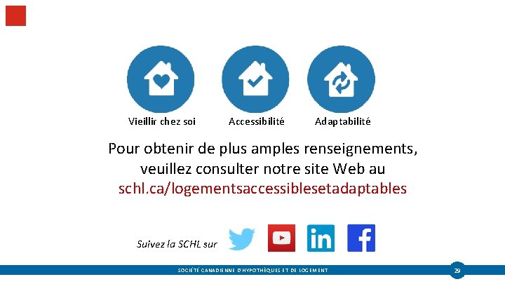 Ressources Vieillir chez soi Accessibilité Adaptabilité Pour obtenir de plus amples renseignements, veuillez consulter