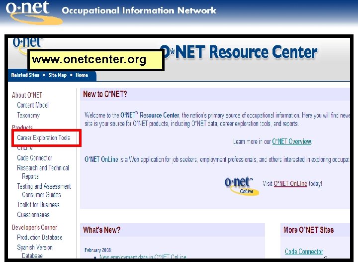 www. onetcenter. org © 2002 Maher & Maher 3 