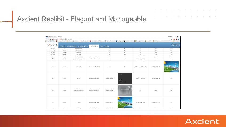 Axcient Replibit - Elegant and Manageable 