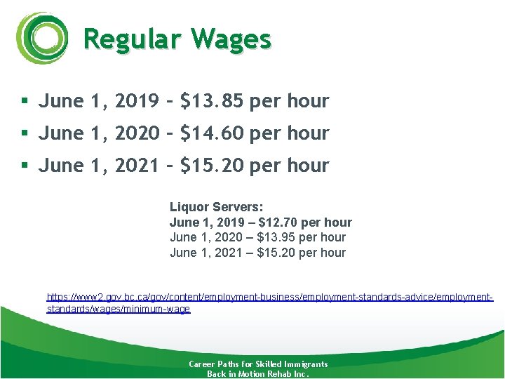 Regular Wages § June 1, 2019 – $13. 85 per hour § June 1,