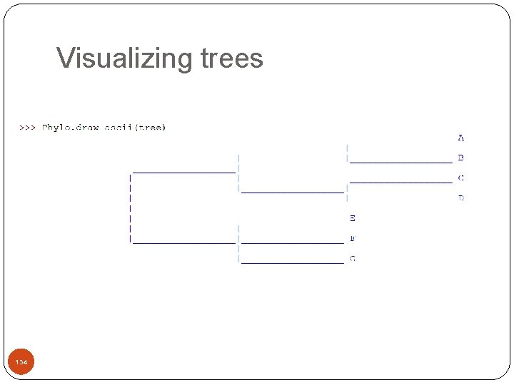 Visualizing trees 134 