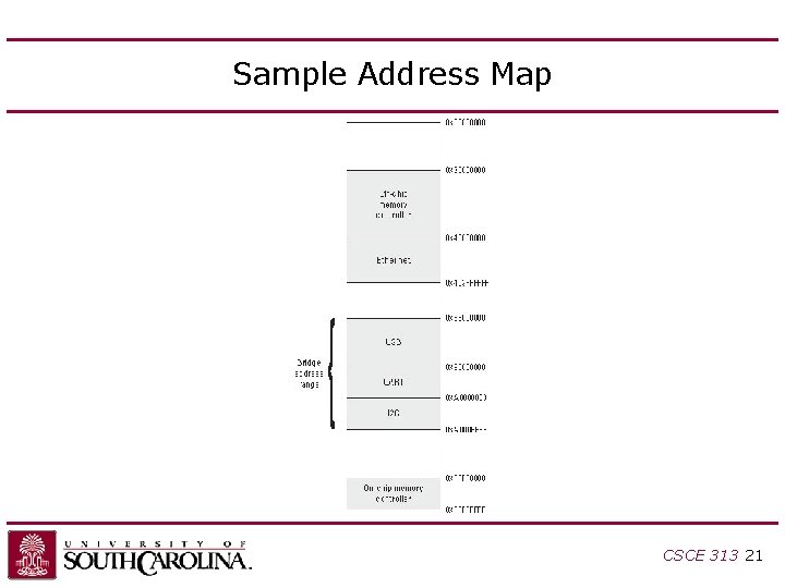 Sample Address Map CSCE 313 21 Sample Address Map CSCE 313 21