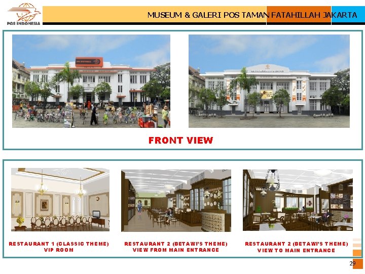 MUSEUM & GALERI POS TAMAN FATAHILLAH JAKARTA FRONT VIEW RESTAURANT 1 (CLASSIC THEME) VIP