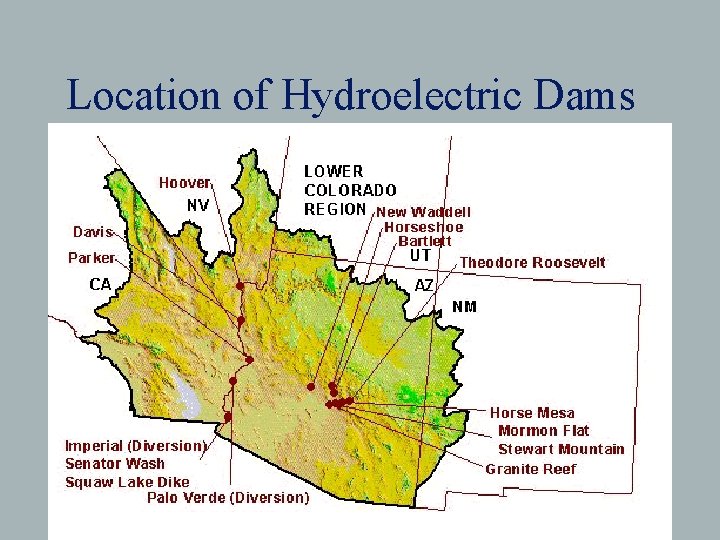 Location of Hydroelectric Dams 