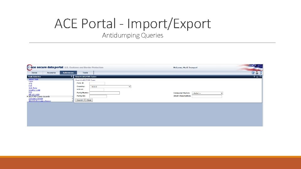 ACE Portal - Import/Export Antidumping Queries 