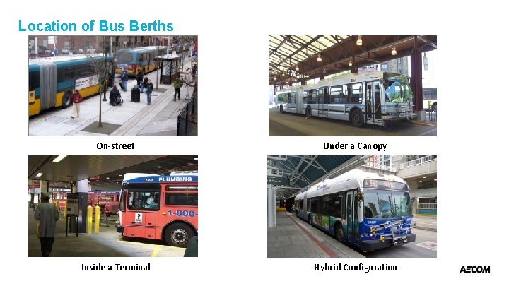 Location of Bus Berths On-street Under a Canopy Inside a Terminal Hybrid Configuration 