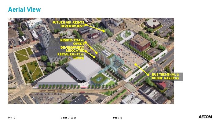 Aerial View FUTURE AIR-RIGHTS DEVELOPMENT RESIDENTIAL & OFFICE DEVELOPMENT RELOCATED RESTAURANTS & RETAIL BUS