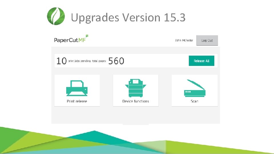 Upgrades Version 15. 3 