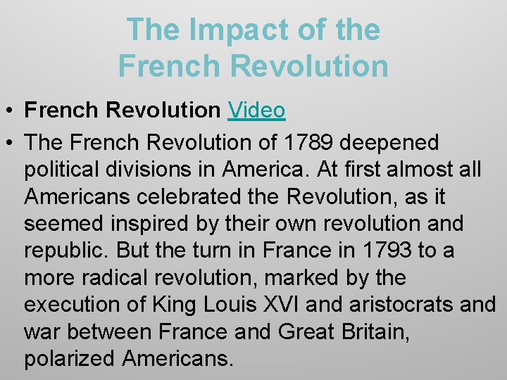 The Impact of the French Revolution • French Revolution Video • The French Revolution