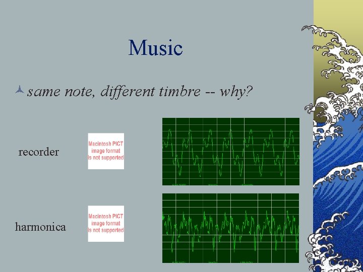 Music ©same note, different timbre -- why? recorder harmonica 