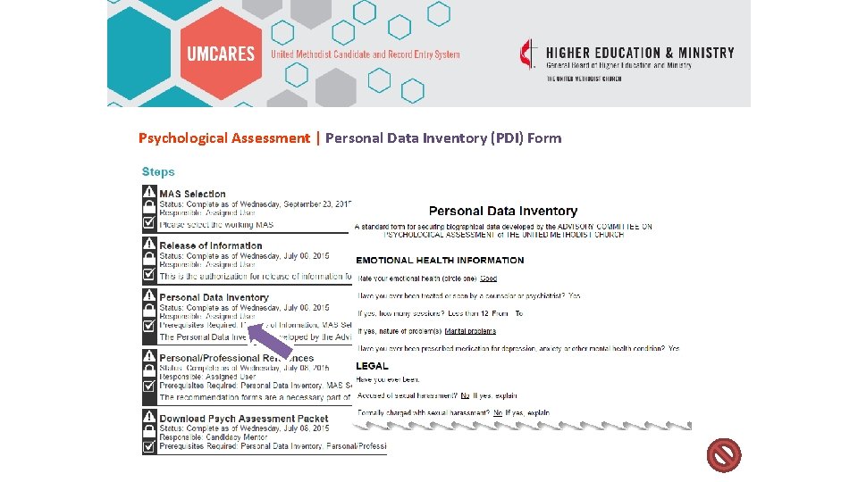 Psychological Assessment | Personal Data Inventory (PDI) Form 