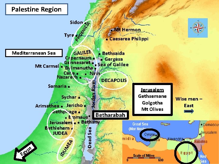 Palestine Region NI . Mt Hermon . Caesarea Philippi OE . PH Tyre .