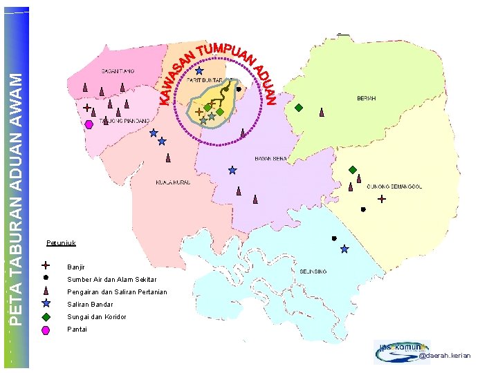 PETA TABURAN ADUAN AWAM Petunjuk Banjir Sumber Air dan Alam Sekitar Pengairan dan Saliran