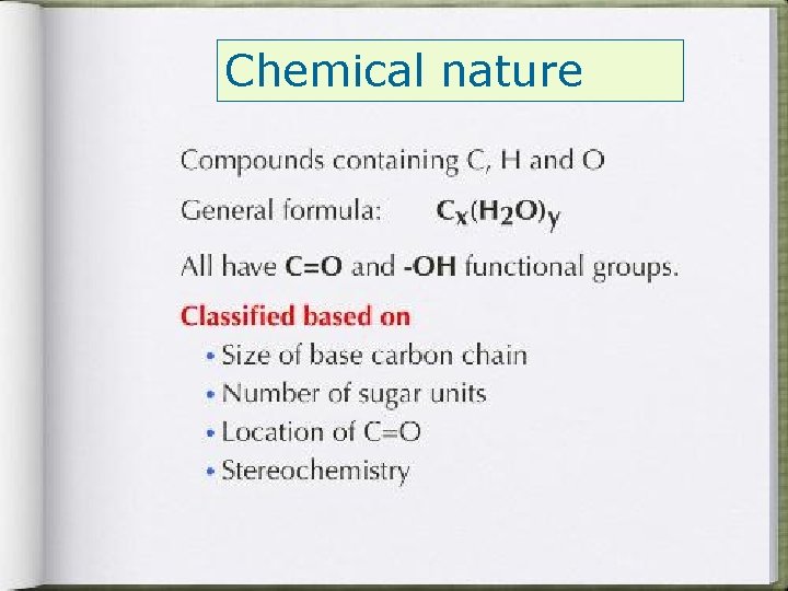Chemical nature 