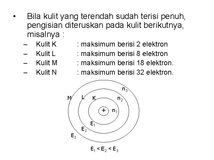  • Bila kulit yang terendah sudah terisi penuh, pengisian diteruskan pada kulit berikutnya,