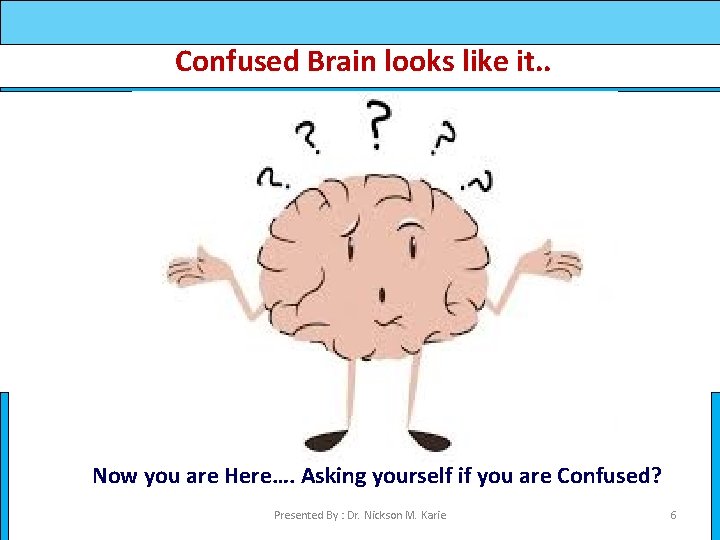 Confused Brain looks like it. . Now you are Here…. Asking yourself if you