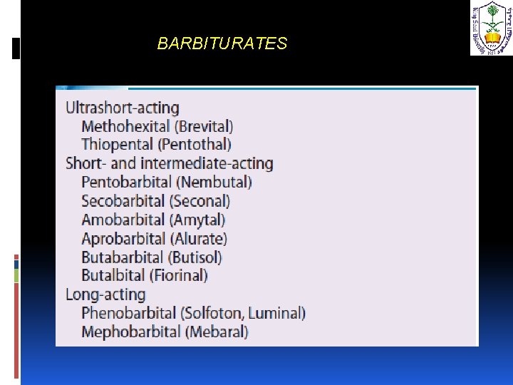 BARBITURATES 