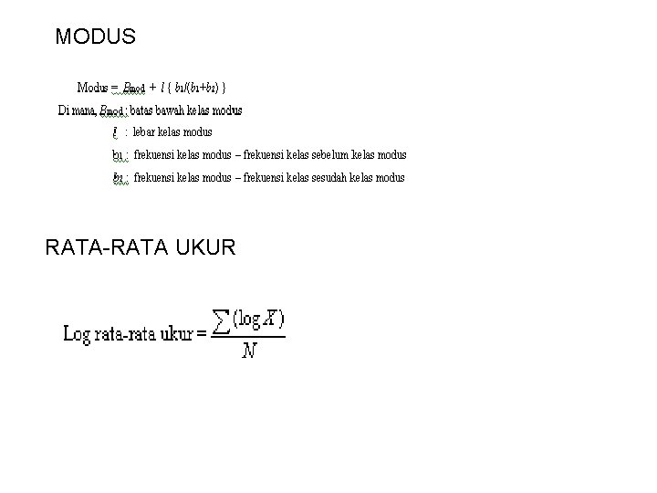 MODUS RATA-RATA UKUR 