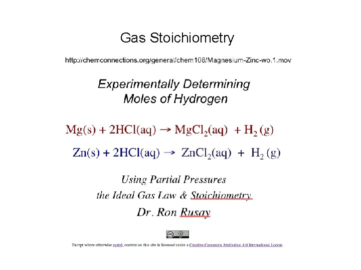 Gas Stoichiometry 