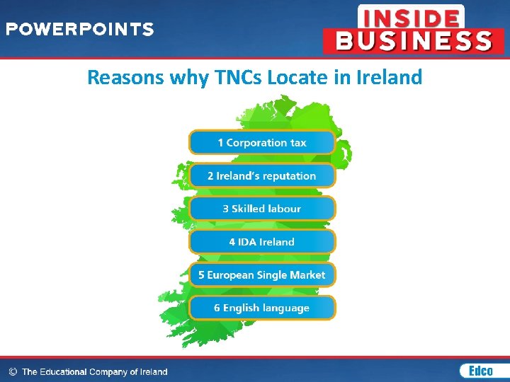 Reasons why TNCs Locate in Ireland 