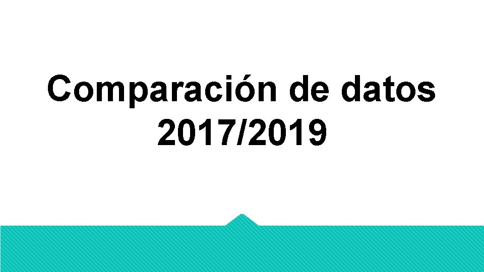 Comparación de datos 2017/2019 