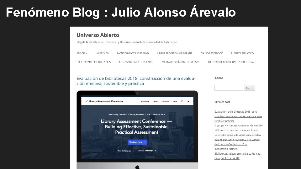 Fenómeno Blog : Julio Alonso Árevalo 