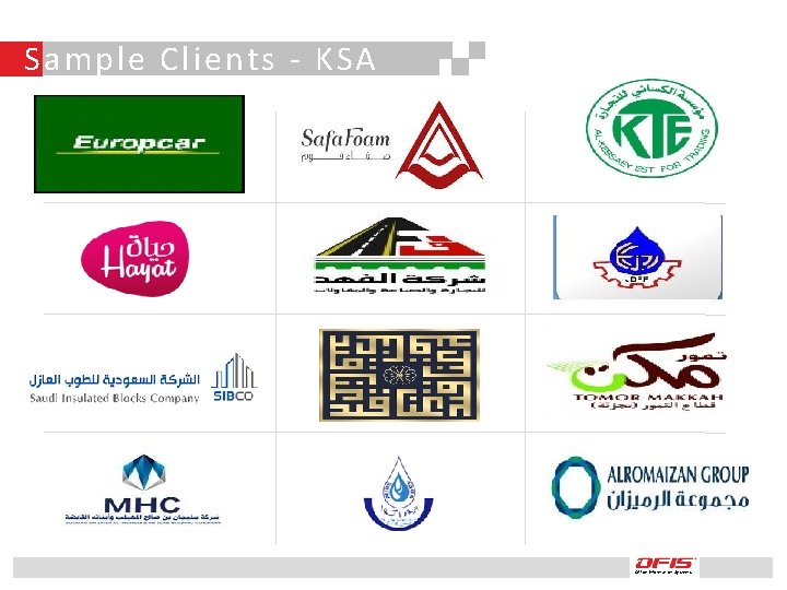 Sample Clients - KSA Office Information Systems 