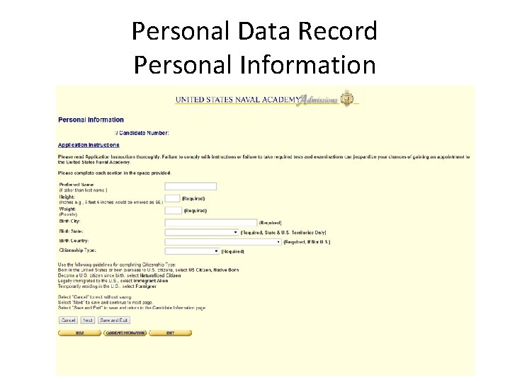 Personal Data Record Personal Information 