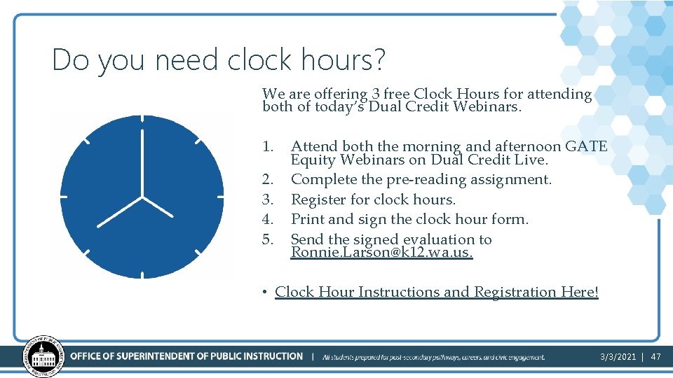 Do you need clock hours? We are offering 3 free Clock Hours for attending