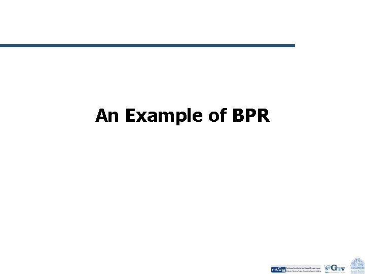 An Example of BPR 