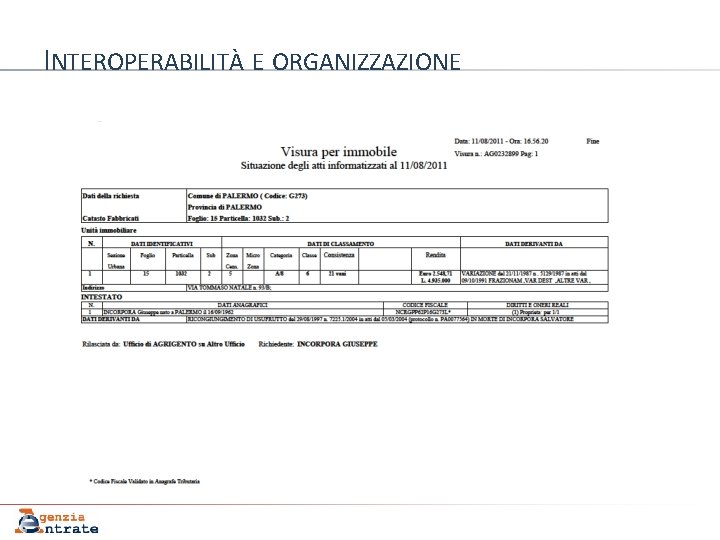 INTEROPERABILITÀ E ORGANIZZAZIONE 