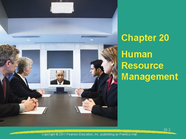 Chapter 20 Human Resource Management 20 -2 Copyright © 2011 Pearson Education, Inc. publishing