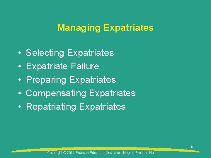Managing Expatriates • • • Selecting Expatriates Expatriate Failure Preparing Expatriates Compensating Expatriates Repatriating