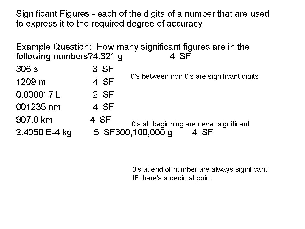 Significant Figures - each of the digits of a number that are used to Significant Figures - each of the digits of a number that are used to