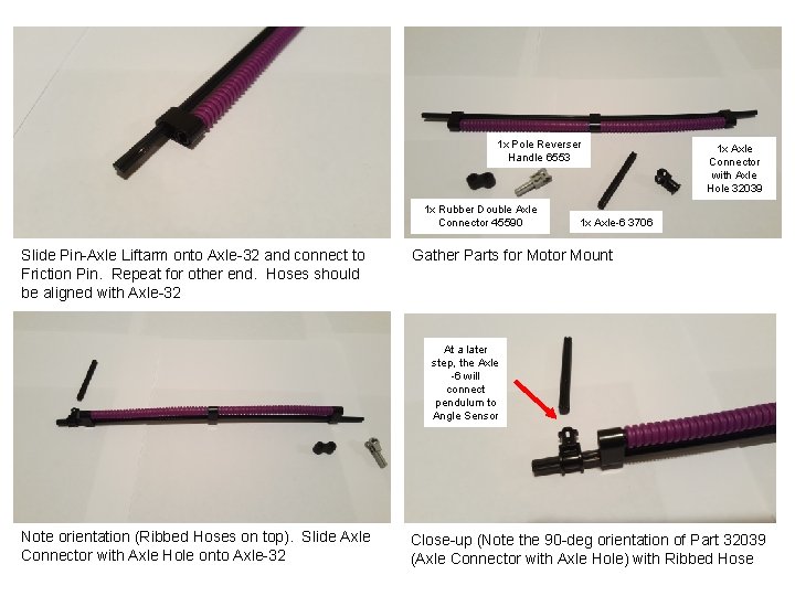 1 x Pole Reverser Handle 6553 1 x Rubber Double Axle Connector 45590 Slide