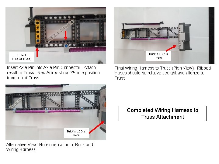 Brick’s LCD is here Hole 1 (Top of Truss) Insert Axle Pin into Axle-Pin