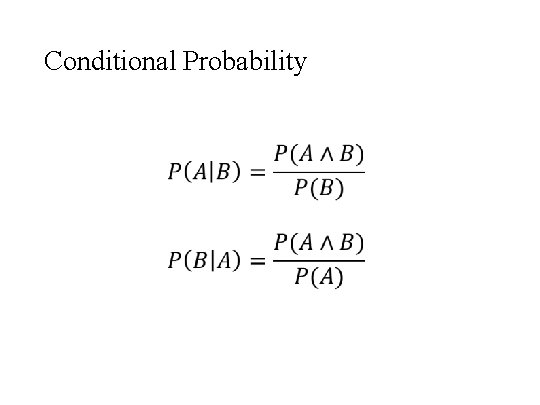 Conditional Probability 