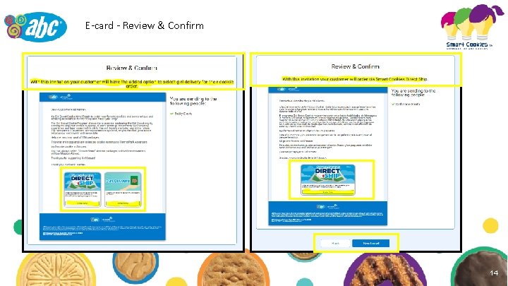 E-card - Review & Confirm 14 